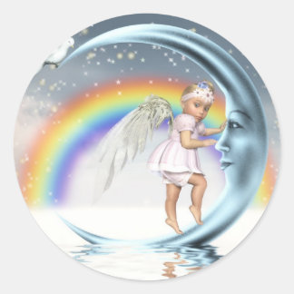 baby-engel ronde sticker