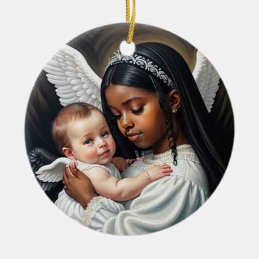 baby-Engelen Keramisch Ornament (Voorkant)
