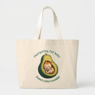 Baby Essentials Purrparing Avocado Cat Tote Bag