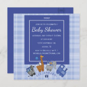 Baby Express-uitnodiging Save The Date (Voorkant / Achterkant)