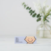 Baby Face Blue Skinny Profile Cards Mini Visitekaartje (Staand voorkant)