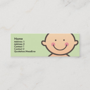 Baby Face Green Skinny Profile Cards Contactkaartje