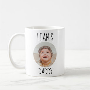 Baby Face Mok First Fatherdag Cadeau, Aangepaste B