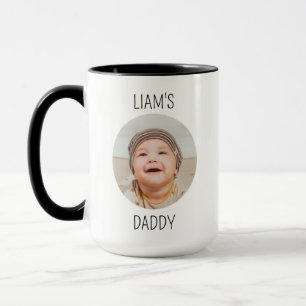 Baby Face Mok First Vaderendag Cadeau, Aangepaste