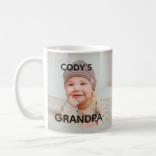 BABY FACE PHOTO GRANDPA COFFEE MUG CUSTOM (Gauche)