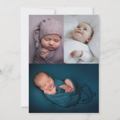 Baby Faire-part Arc Moderne Date Multi Photo (Dos)