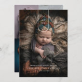 Baby Faire-part Arc Moderne Date Multi Photo (Devant / Derrière)