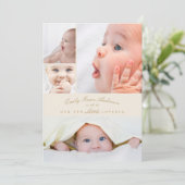 Baby Faire-part de naissance 5 Collage Little Love (Debout devant)