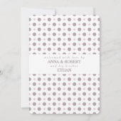 Baby Faire-part Hello World Taupe/Pink 3 Photo (Dos)