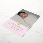 Baby Faire-part moderne bébé pied - fille (Rotation)