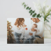 Baby Faire-part Plus Joyeux Cette Carte de Noël (Debout devant)