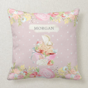 baby fee schattige tuin gechanteerd monogram kussen