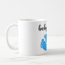 Baby Feet Blauw en Roze Minimalistisch Baby shower Koffiemok