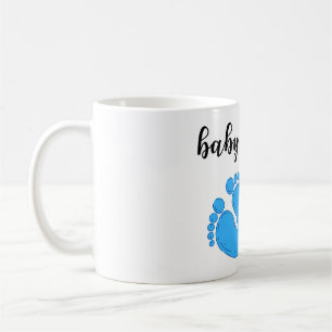 Baby Feet Blauw en Roze Minimalistisch Baby shower Koffiemok