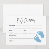 Baby Feet Boy Baby Prediction & Wishes Kaart (Voorkant / Achterkant)