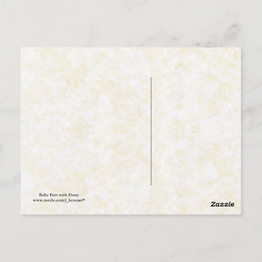 Baby Feet met Daisy Briefkaart (Achterkant)