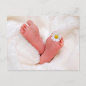 Baby Feet met Daisy Briefkaart (Voorkant)