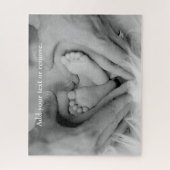 Baby Feet, vader en moeder handen in hartvorm. Legpuzzel (Verticaal)