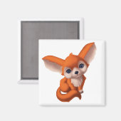 Baby Fennec Fox Magneet (Voorkant / Achterkant)