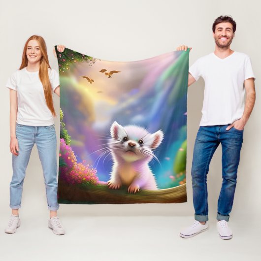 Baby Ferret Fleece Deken (In situ)