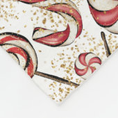 Baby Festive Fun Candy Canes Pattern Fleece Deken (Hoek)