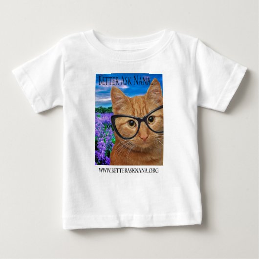 baby fijne jersey t-shirt beter vragen nana (Voorkant)