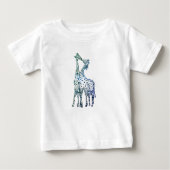 Baby Fine Jersey T-shirt Sweet Giraffes Kus (Voorkant)