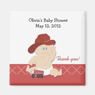 BABY FIRE FIGHTER Baby shower Favor Magnet Magneet