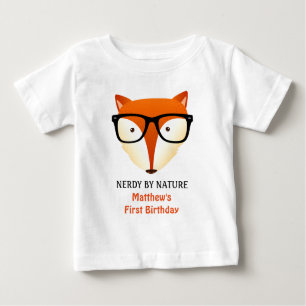 Baby First Birthday Nerd Fox Cute and Funny
