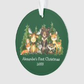 Baby First Christmas Animals Green - PHOTO RETOUR (devant)