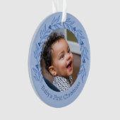 Baby First Christmas Custom Photo Ornament (devant)