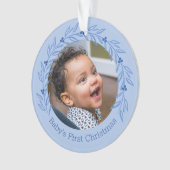 Baby First Christmas Custom Photo Ornament (devant)