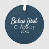 baby, first Christmas| first Christmas Photo Rosa Ornament (achterkant)