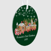 Baby First Christmas Gingerbread Feux de train (devant)