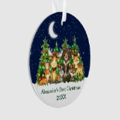 Baby First Christmas Lights Sky Forest Animaux (devant)