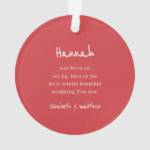 Baby First Christmas Photo moderne Détails bébé (dos)