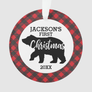 Baby First Christmas Photo Ornement en céramique