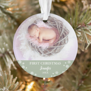 Baby first Christmas photo personnalisée