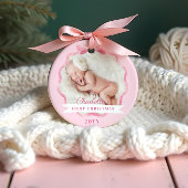 Baby First Christmas Pink Ribbon & Bow