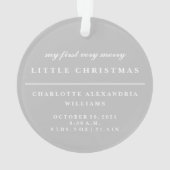 Baby First Christmas Snowflakes Style Chic Photo (dos)