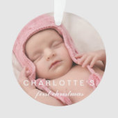 Baby First Christmas Snowflakes Style Chic Photo (devant)