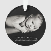 Baby First Christmas Snowflakes Style Chic Photo (devant)