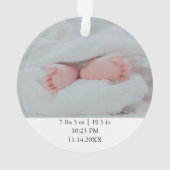 Baby First Christmas Star Mobile Acrylique Ornamen (dos)