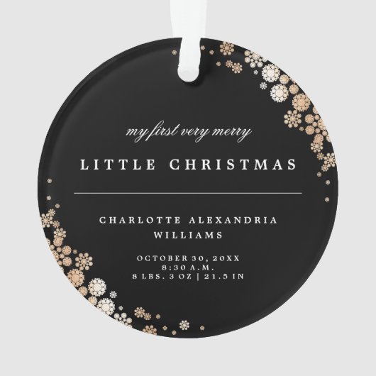 Baby First Christmas Winter Snowflakes Photo Naiss (dos)