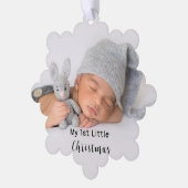 Baby First Little Christmas-foto Ornament Kaart (Links)
