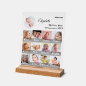 Baby First Year 12 Month Photo Collage  Milestone (Angle)