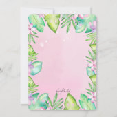 Baby Flamingo Baby shower Kaart (Achterkant)