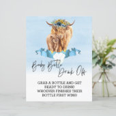 Baby Fles Drink van game Shower Highland Koe (Staand voorkant)