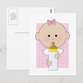 Baby Fles Girl Briefkaart (Voorkant / Achterkant)