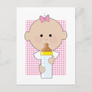 Baby Fles Girl Briefkaart